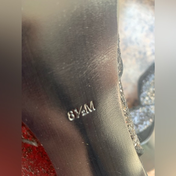 Diane Von Furstenberg glitter black heels - Picture 7 of 8